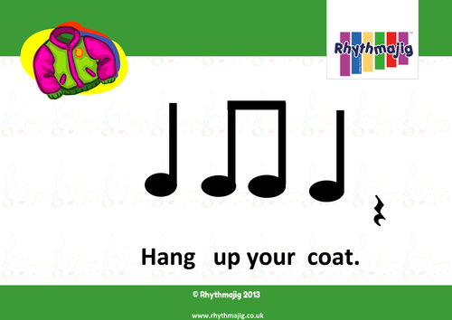 Rhythmic notation posters for around the school