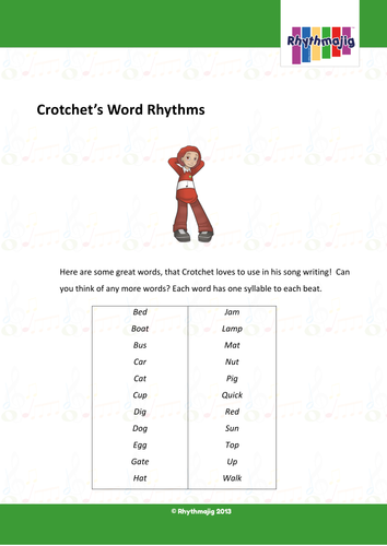 Crotchet's word rhythms