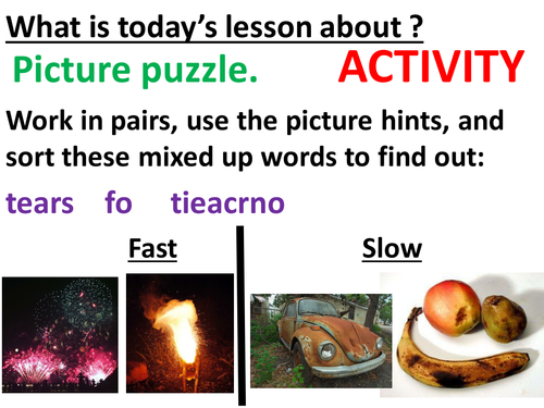 Rates of reaction - surface area, concentration, and temperature. Collision theory. Complete Lesson.