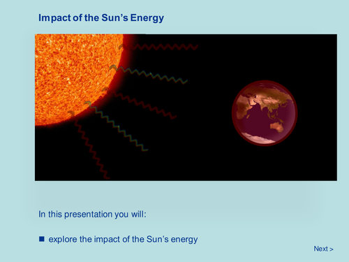 Earth Systems - Impact of the Sun's Energy
