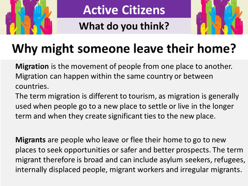 Why do people leave their homes?