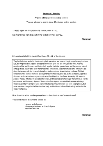 English language paper 1 creative writing examples image