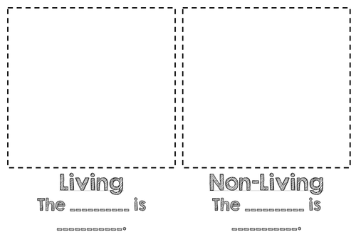 Living and Non-Living Class Book Template