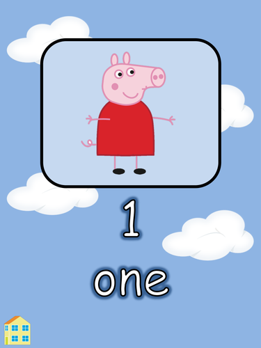 1-10 Number Display Peppa Pig Theme