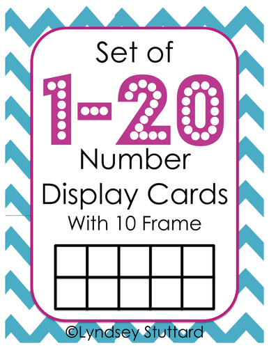 1 20 number display teaching resources