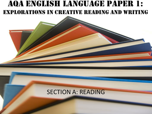 AQA English Language GCSE - Paper 1, Section A- (Qs1-4)- Explorations in Creative Reading