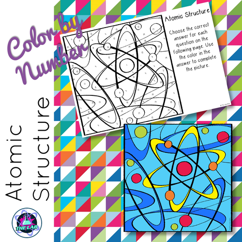 Atomic Structure Color By Number Teaching Resources