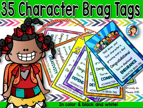 Brag tags - Character Education 