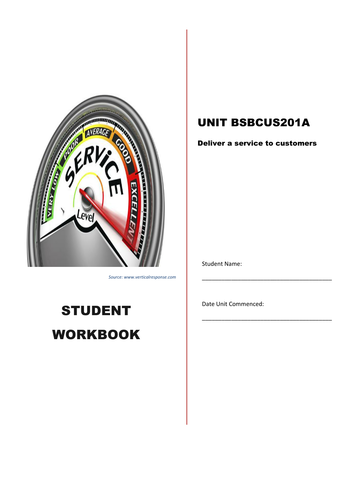 Business skills workbook: Deliver a service to customers