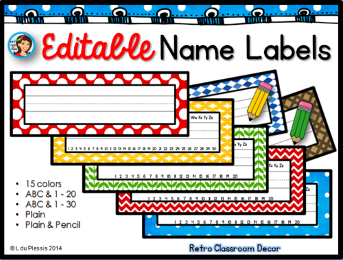 Name Labels (editable)