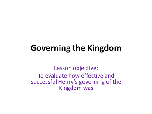 Henry VII control of government