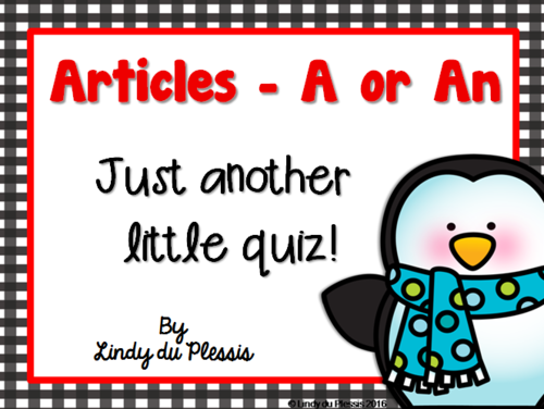 Articles Quiz