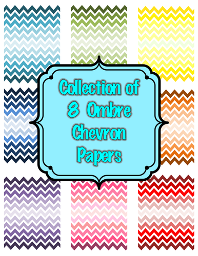 Chevron Ombre Digital Papers