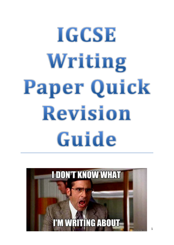 IGCSE English Writing Revision