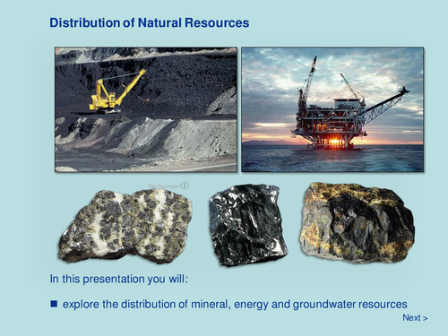Earth Systems - Distribution of Natural Resources