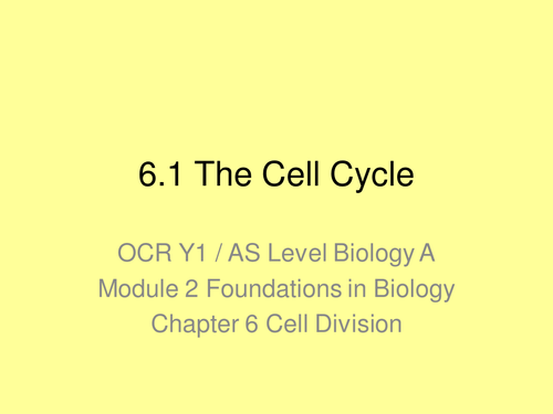 NEW OCR A Level Biology - Cell Division