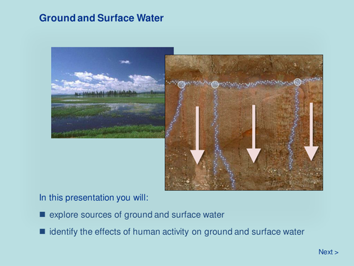 Earth Systems - Ground and Surface Water