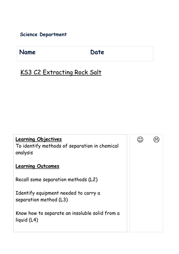 KS3 Rock salt extraction