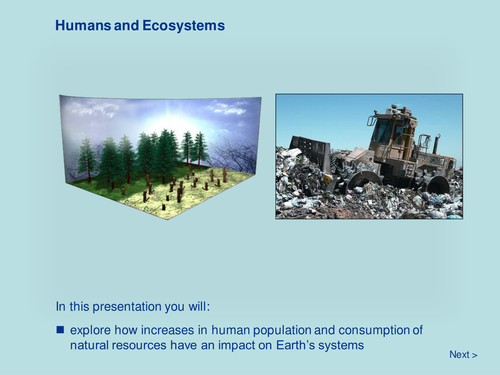 Earth Systems - Humans and Ecosystems