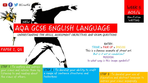 New GCSE Writing Skills (Sample), English Language, Paper 2B: Writing to ARGUE (Street Art)