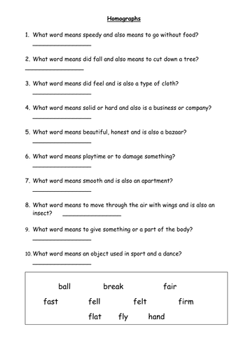 Homographs