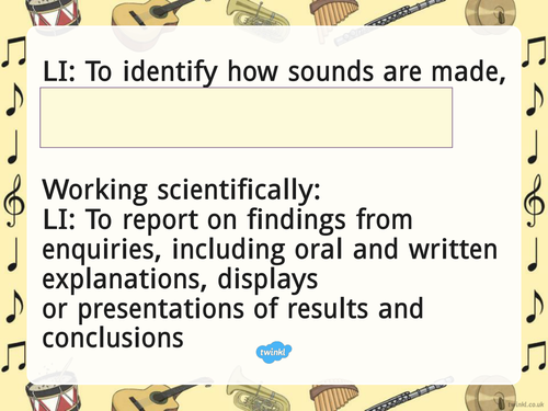 SCIENCE: Sound presentations for the new Y4 topic