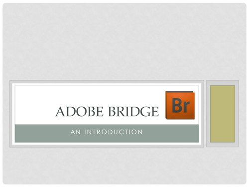 Photoshop: Adobe Bridge