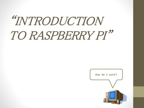 GCSE Raspberry PI SOW OCR A452