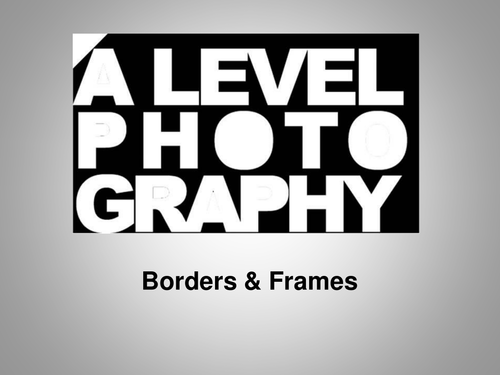 Photography - Key Elements - A Level