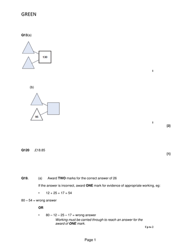  SATs revision  year 6-  extensive word problem treasure trail