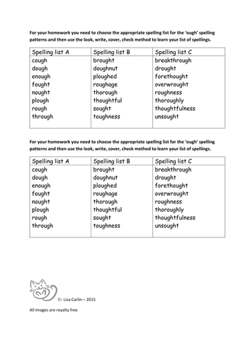 SPaG: Year 5 and 6 differentiated Spellings 