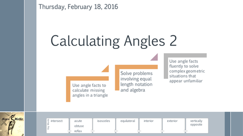 Calculating Angles 2 - Triangles
