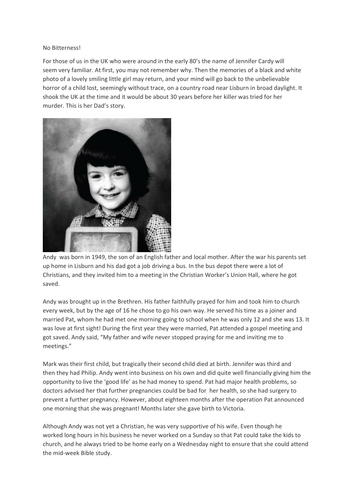 An amazing story of forgiveness