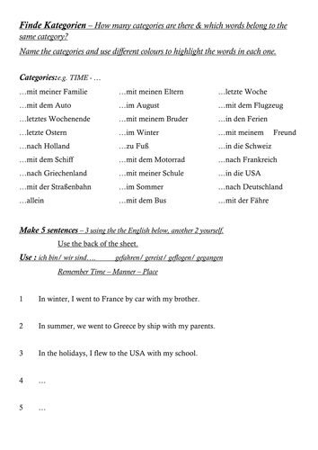 Past T exercises ( holidays)