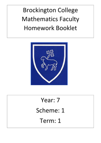 Brockington College Maths homework booklets