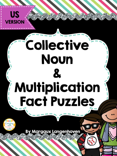 Collective Nouns and Multiplication Facts Puzzles