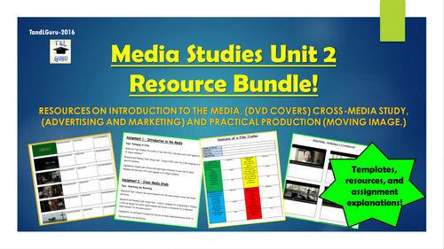 Media Studies: Unit 2 Assignments Resource Bundle!