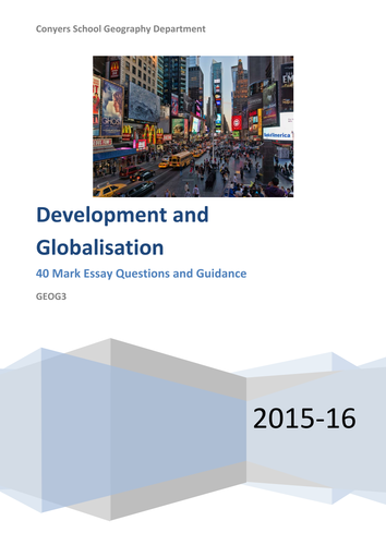 GEOG3 Development and Globalisation Exam Technique