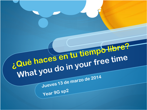 ¿Qué haces en tu tiempo libre? What do you do in your free time?  based on MIRA book