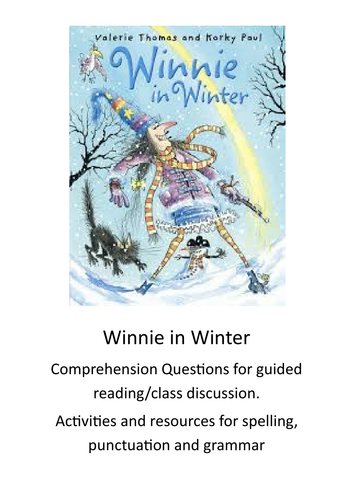 Winnie in Winter: Comprehension questions and activities & resources to support SPaG