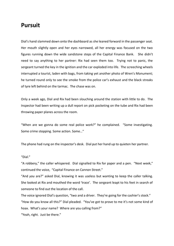 Narrative Writing: Pursuit