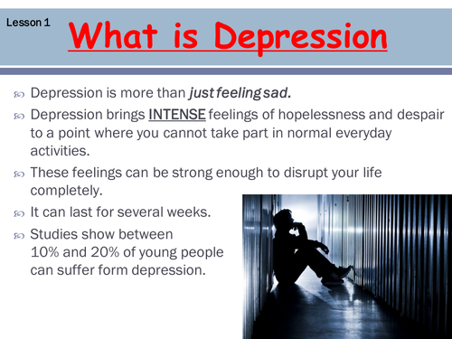MENTAL HEALTH TEACHING RESOURCE DEPRESSION by MANDOWN