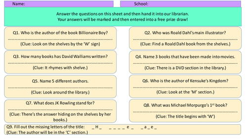 Library Quiz 