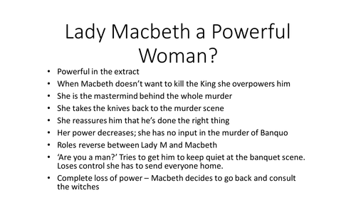 Lady Macbeth - A Powerful Woman 