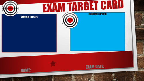 Exam Target Cards 