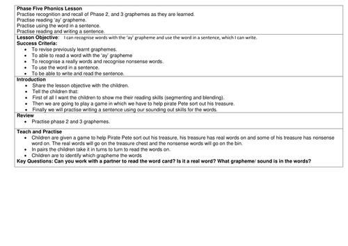 Pirate Pete find the treasure phonics