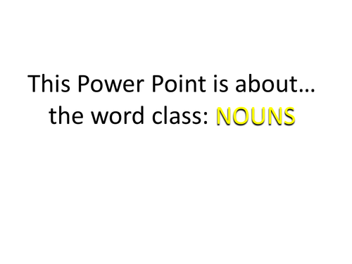 Grammar Explained: Nouns