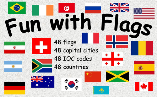 Fun with Flags. Learn flags, countries, capitals and IOC codes. 