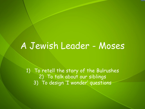 Moses Bulrushes Year 2 Jewish Leaders