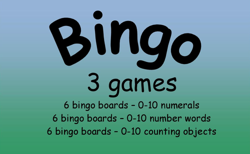 0-10 Bingo - 3 Sets
